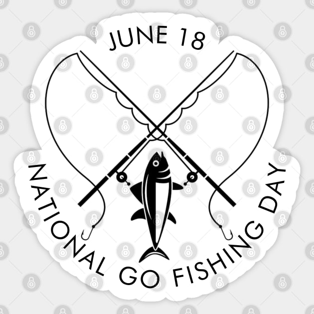 National Go Fishing Day Sticker by HolidayBug